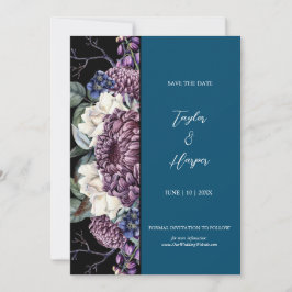 Invitación Gótico estético oscuro Boda Bouquet