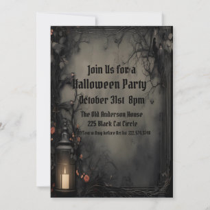 Invitación Gótico, Fiesta de disfraces de Halloween