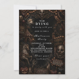Invitación Gótico Halloween Espeluznante