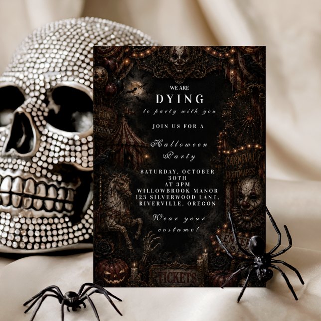 Invitación Gótico Halloween Espeluznante (Subido por el creador)