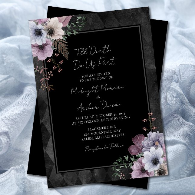 Invitación Gótico Hasta La Muerte Nos Comparte Boda Floral (Subido por el creador)