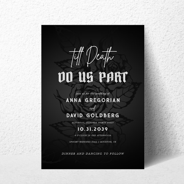 Invitación Gótico hasta la muerte nos dividen a Boda de Hallo (Subido por el creador)