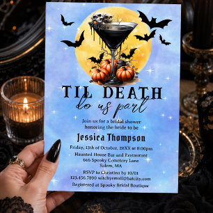 Invitación Gótico hasta que la muerte nos separe Bridal Showe