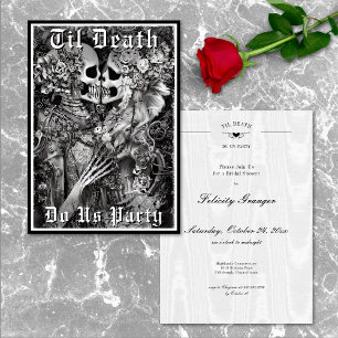 Invitación Gótico hasta que la muerte nos separe Fiesta de De