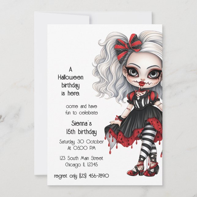 Invitación Gótico japonés (Anverso)