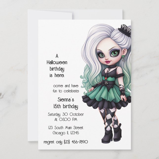 Invitación Gótico japonés (Anverso)