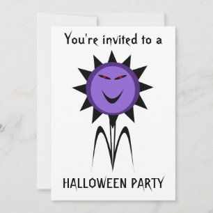 Invitación Gótico Kawaii Flower Mal Halloween Party Personali