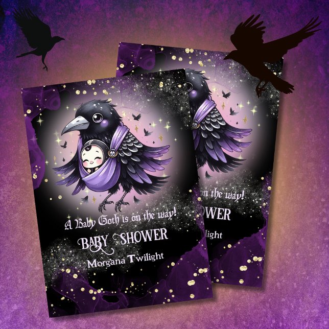 Invitación Gótico niño Chica entregado por Crow Moonlight (Subido por el creador)