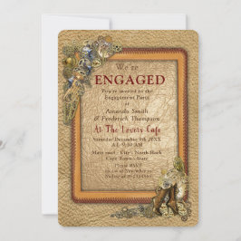 Invitación Gótico - Partido de compromiso Steampunk