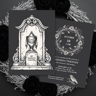 Invitación Gótico RIP Mis Veinte Funeral Cumpleaños 30