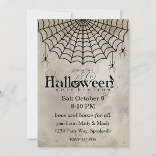 Invitación Gótico Spiderweb de Victoria