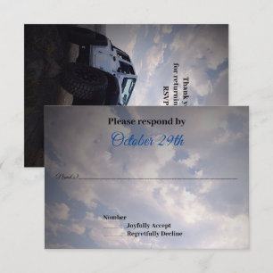 Invitación GP Off Road 4X4 RSVP de Boda