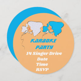 Invitación Grabación de karaoke cantando sobre el tema del fi
