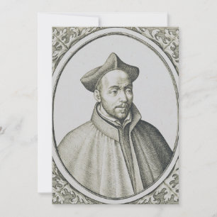 Invitación Grabado de San Ignacio de Loyola Arte Antiguo