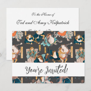 Invitación Grabado en madera de rana japonesa Kuniyoshi Ukiyo