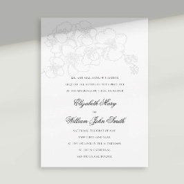 Invitación Grabado en relieve de la Faux Orchid Boda formal e