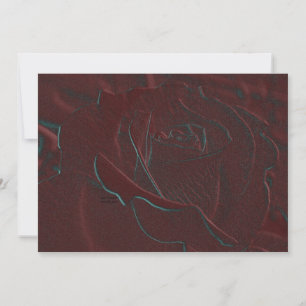 Invitación Grabado en relieve Rosa de Borgoña