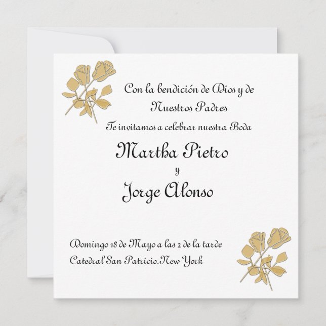 Invitación Grabame como un sello en tu corazón (Anverso)