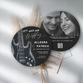 Invitación Grabar música todo un foto QR Rock Nuestro Boda