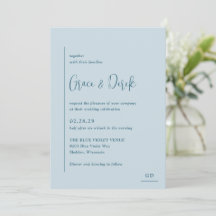 Grace Muted Blue Modern Boda