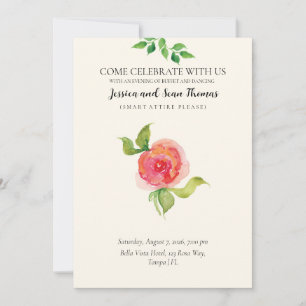 Invitación Graceful Floral Wedding