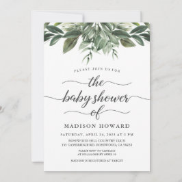 Invitación Graceful Greenery Baby Shower