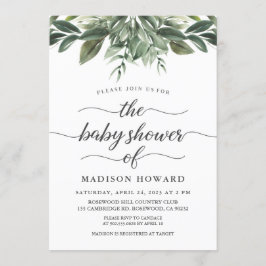 Invitación Graceful Greenery Baby Shower