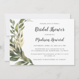 Invitación Graceful Greenery Bridal Shower
