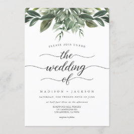 Invitación Graceful Greenery Wedding
