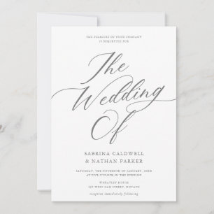 Invitación Graceful Modern Script Boda