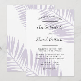 Invitación Graceful Palms Wedting
