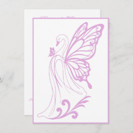 Invitación Graceful swan with butterfly wings