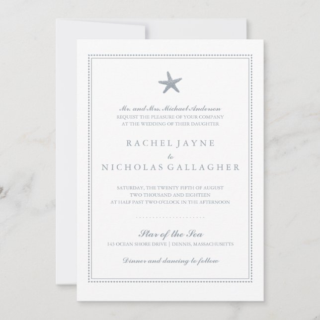 Invitación Graceus Starfish | BODA (Anverso)