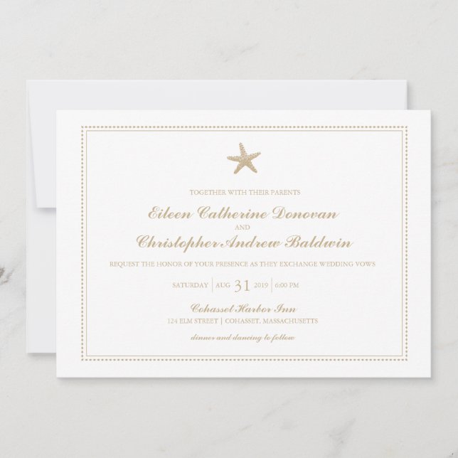 Invitación Graceus Starfish | BODA (Anverso)