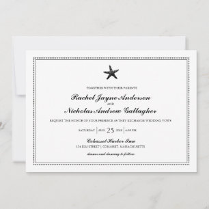 Invitación Graceus Starfish Classic Black BODA