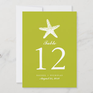 Invitación Graceus Starfish Número de tabla
