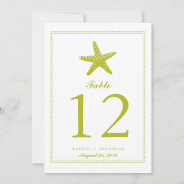 Invitación Graceus Starfish | Número de tabla