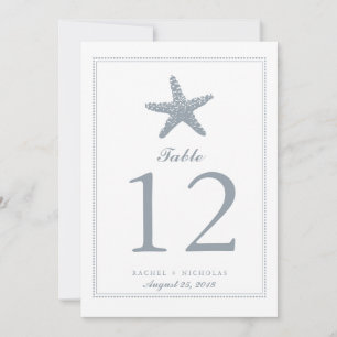 Invitación Graceus Starfish Número de tabla