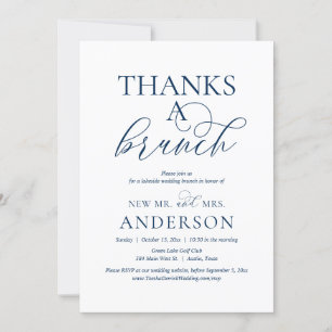 Invitación Gracias A Brunch, Fiesta De Elopement Post Boda