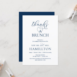 Invitación Gracias a Brunch, Fiesta de Post Boda Elopement In