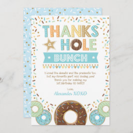 Invitación Gracias a Hole Bunch Donut Birthday