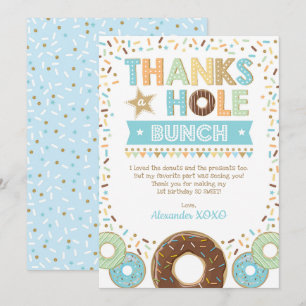 Invitación Gracias a Hole Bunch Donut Birthday