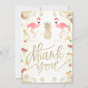 Invitación gracias a la decoración tropical