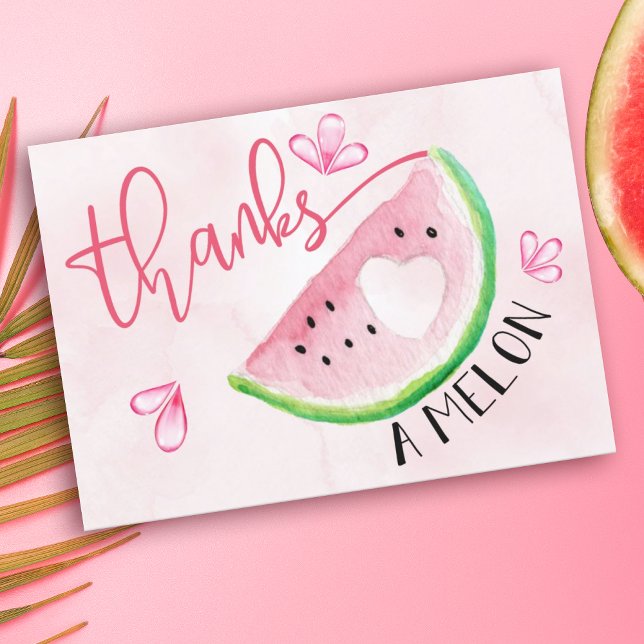 Invitación Gracias a Melón Acuarela Sandía  (Subido por el creador)