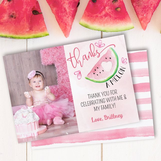 Invitación Gracias a Melon Watermelon Foto Gracias (Subido por el creador)