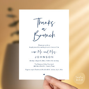 Invitación Gracias a un Brunch, Celebración de boda posmodern