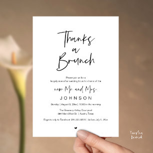 Invitación Gracias a un Brunch, Celebración de boda posmodern