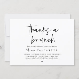 Invitación Gracias a un brunch, celebración después de la bod
