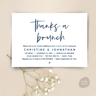 Invitación Gracias A Un Brunch, Moderna Celebración Post-Boda