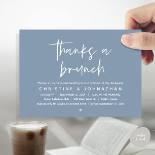 Invitación Gracias A Un Brunch, Moderna Celebración Post-Boda